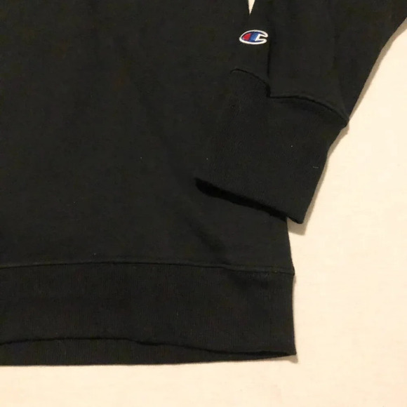 Champion Sweater Women XL Size Black Crewneck - Picture 4 of 16